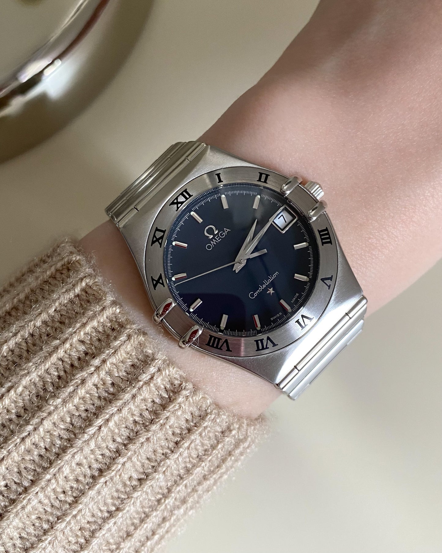 2000s Omega Constellation All Steel Blue Dial