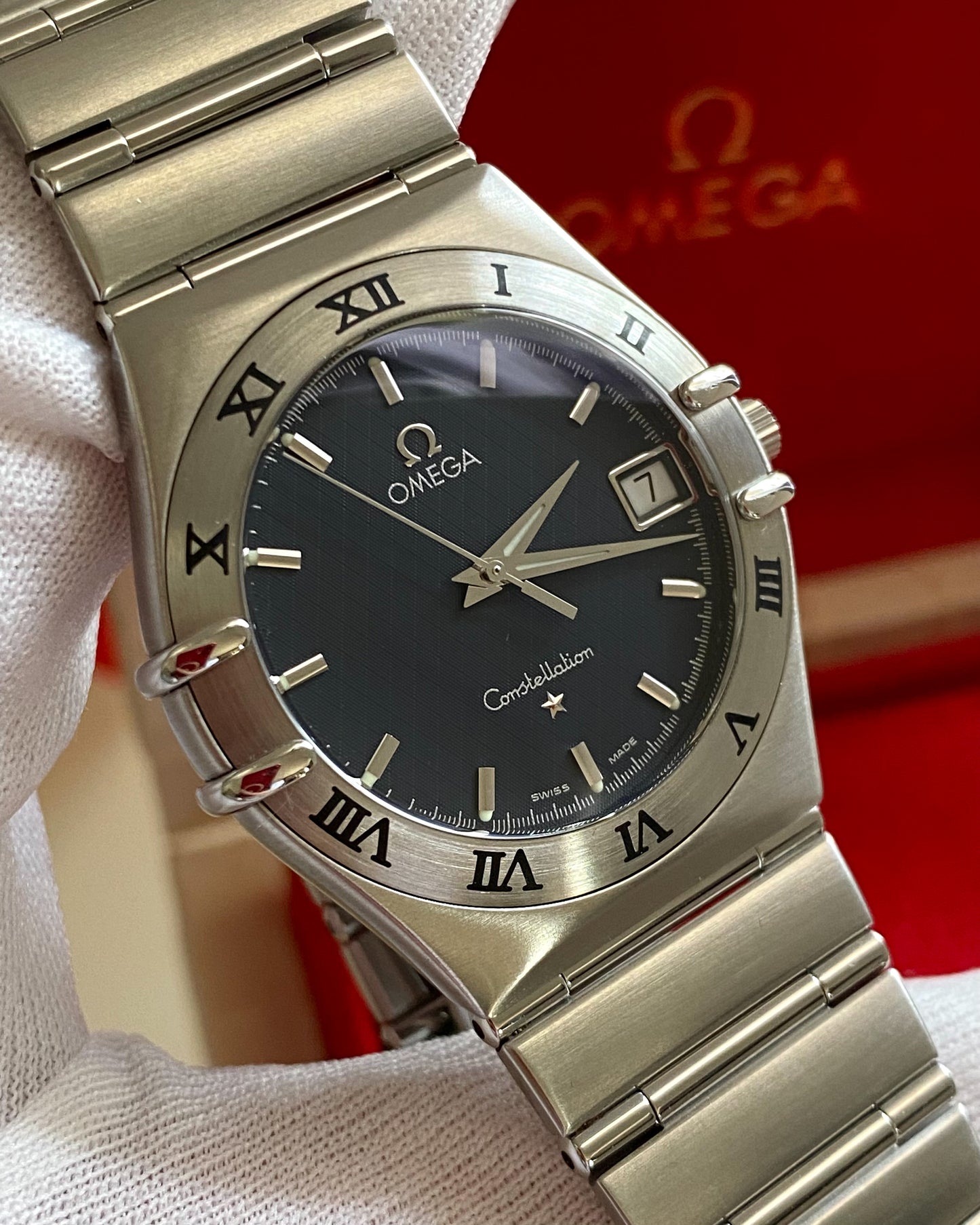 2000s Omega Constellation All Steel Blue Dial