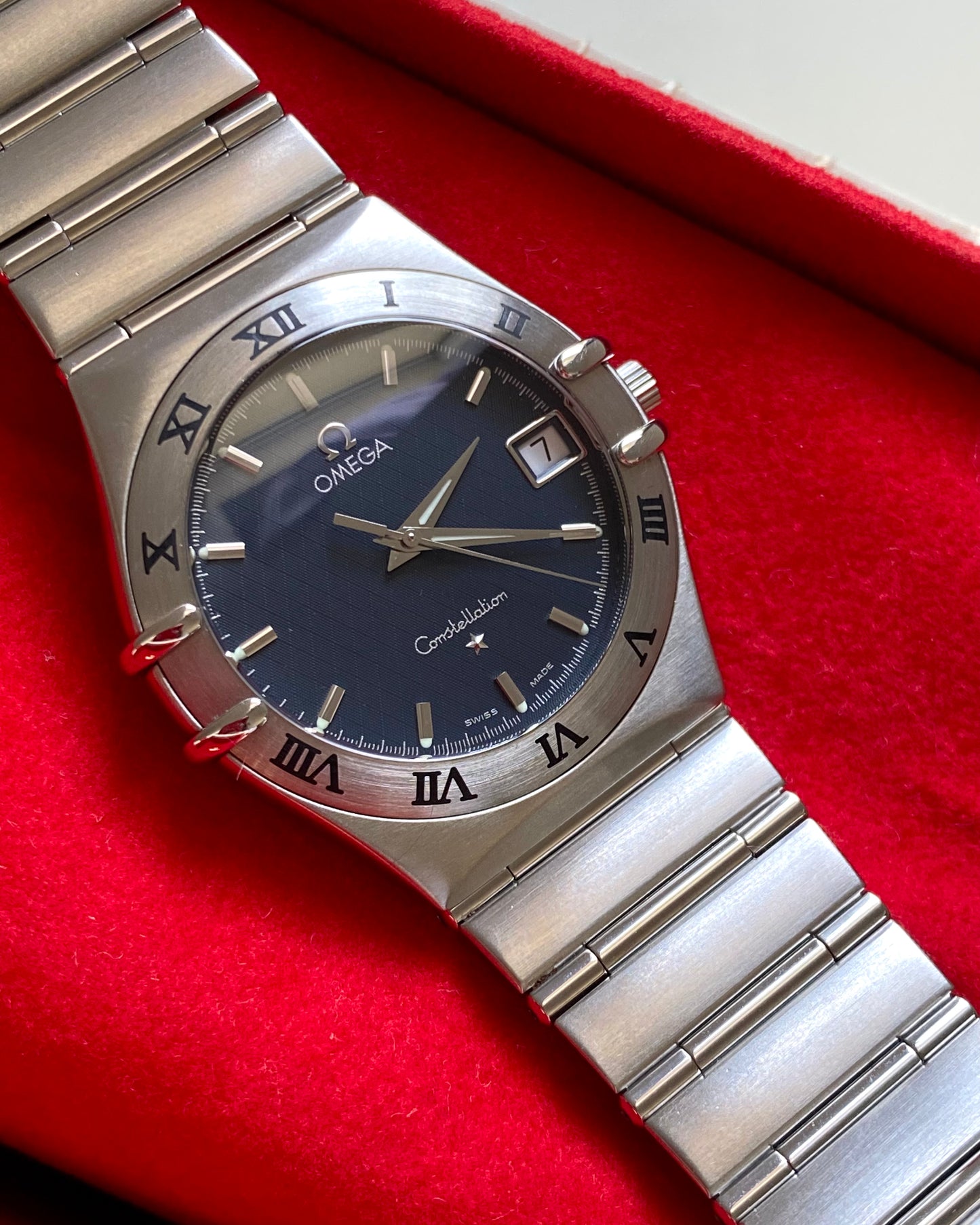 2000s Omega Constellation All Steel Blue Dial