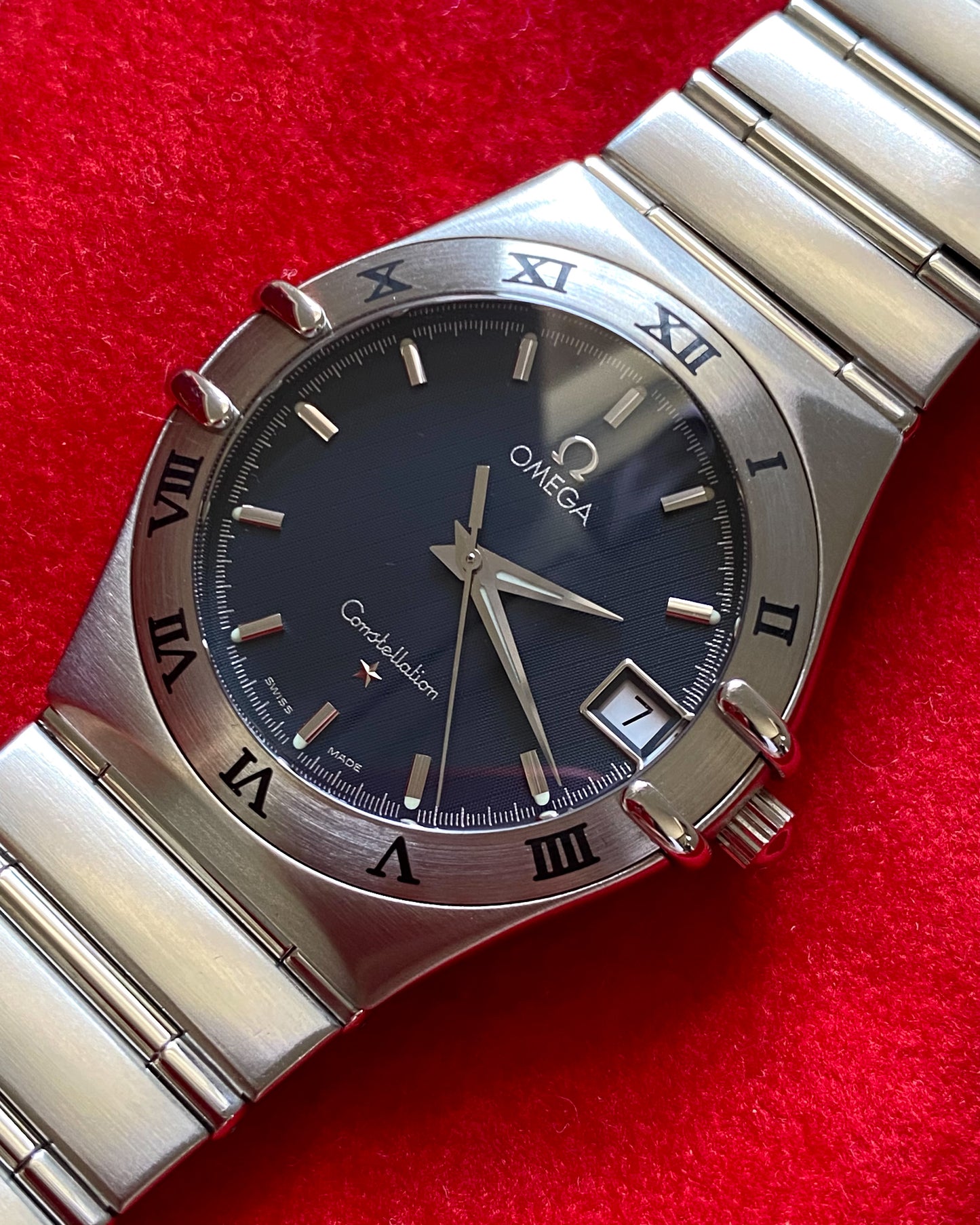 2000s Omega Constellation All Steel Blue Dial