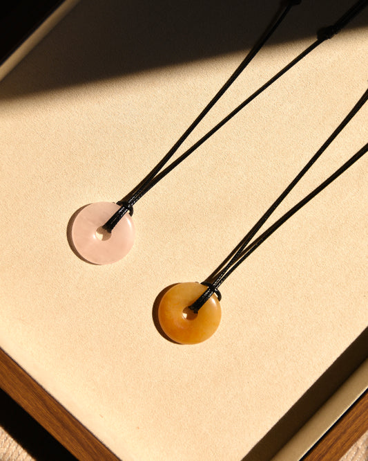 Stone Medallion Accessory Necklace