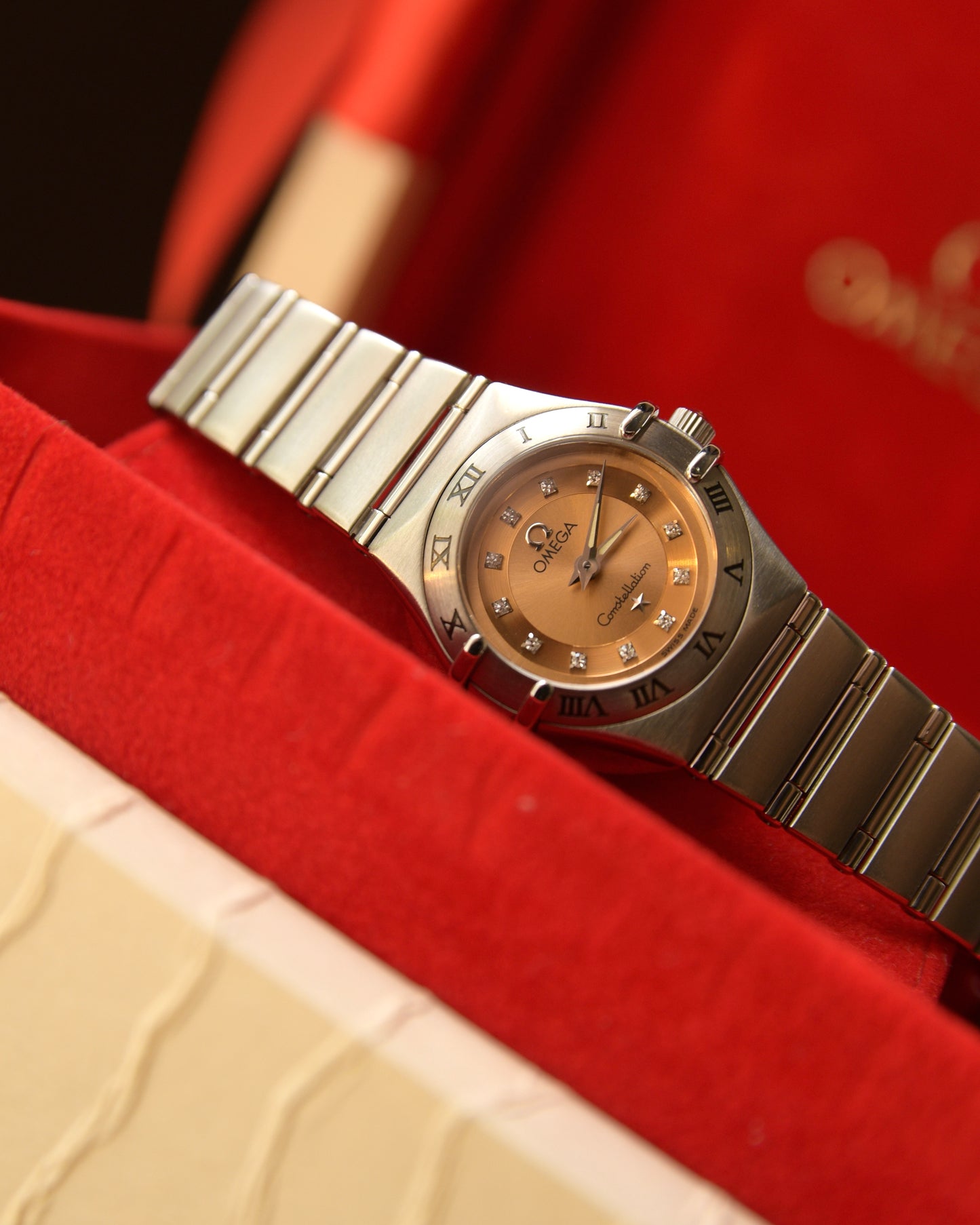 1997 Omega Constellation Limited Edition 'Cindy Crawford' Champagne Dial 12P Diamonds