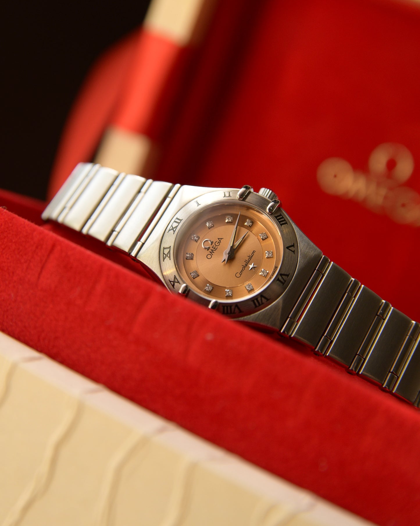 1997 Omega Constellation Limited Edition 'Cindy Crawford' Champagne Dial 12P Diamonds