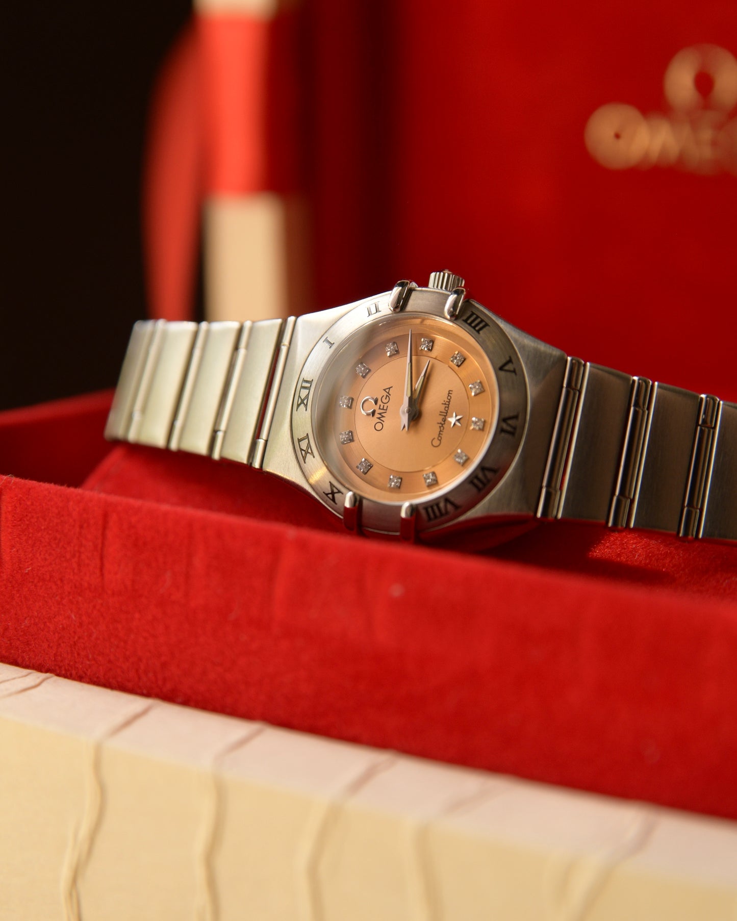 1997 Omega Constellation Limited Edition 'Cindy Crawford' Champagne Dial 12P Diamonds