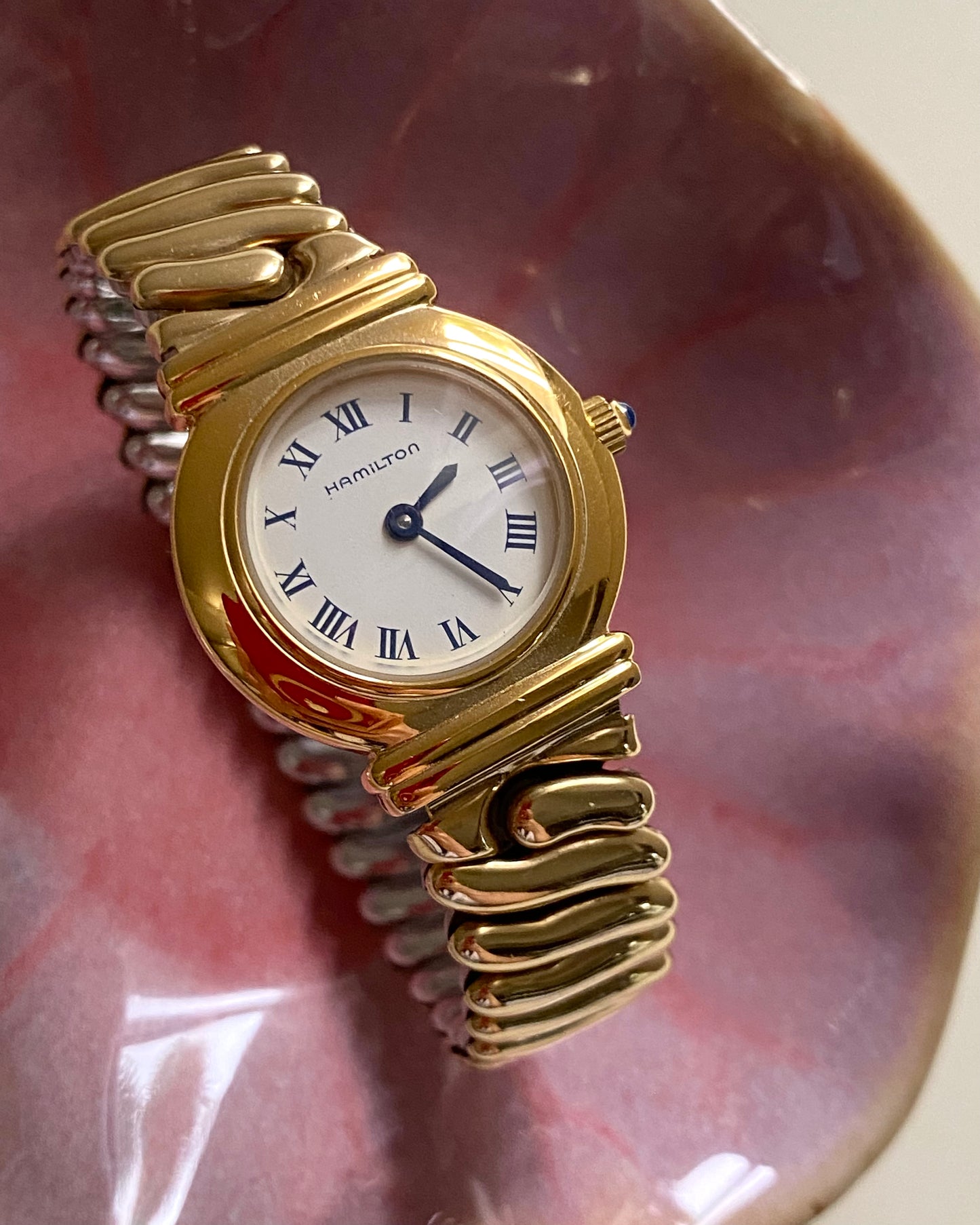 1990s Vintage Hamilton 14k Gold Plated