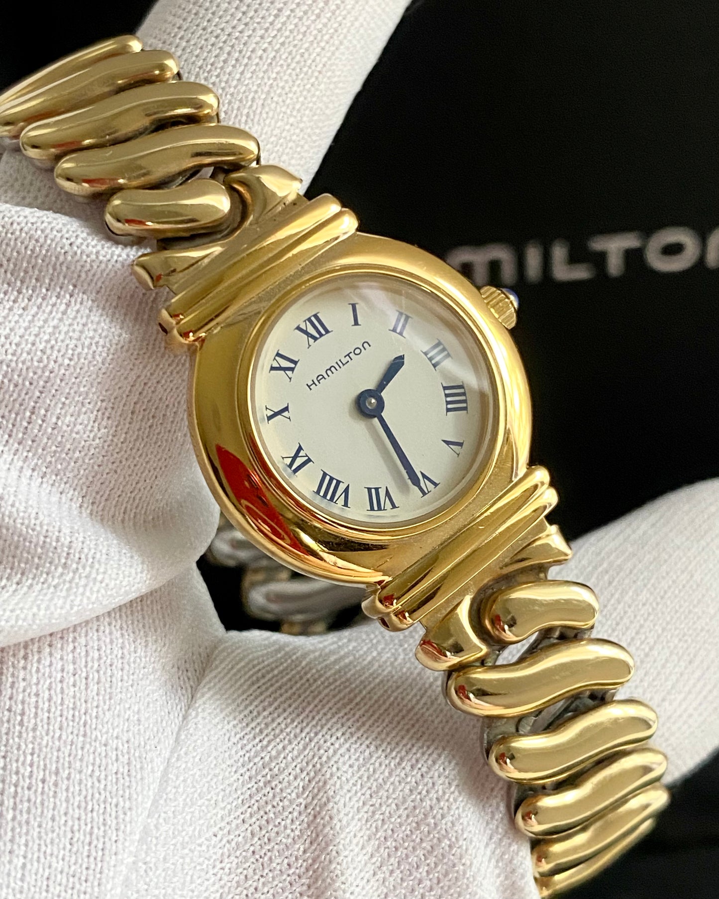 1990s Vintage Hamilton 14k Gold Plated
