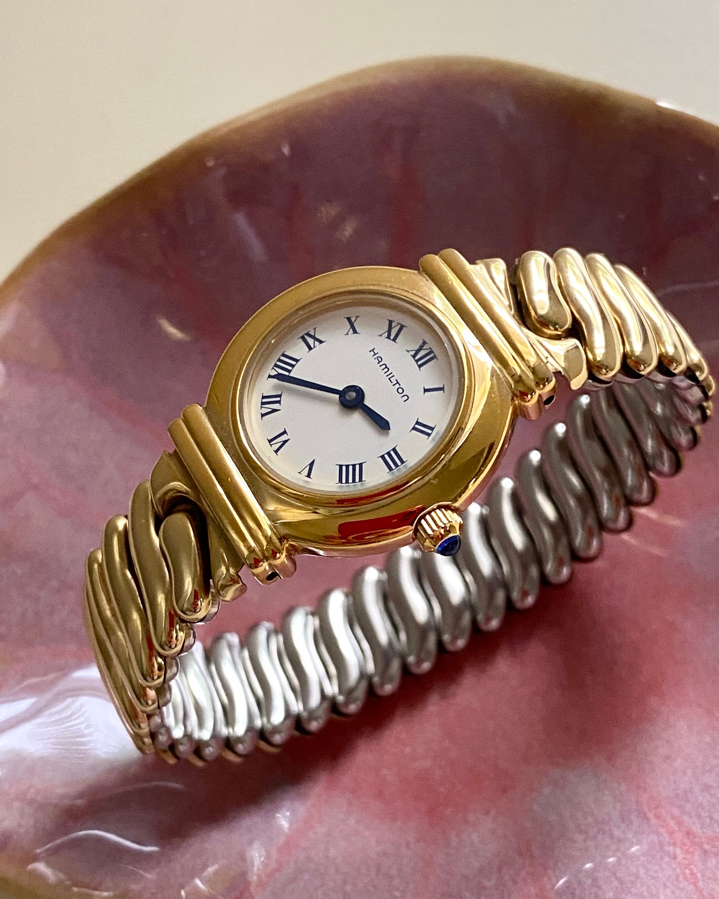 1990s Vintage Hamilton 14k Gold Plated