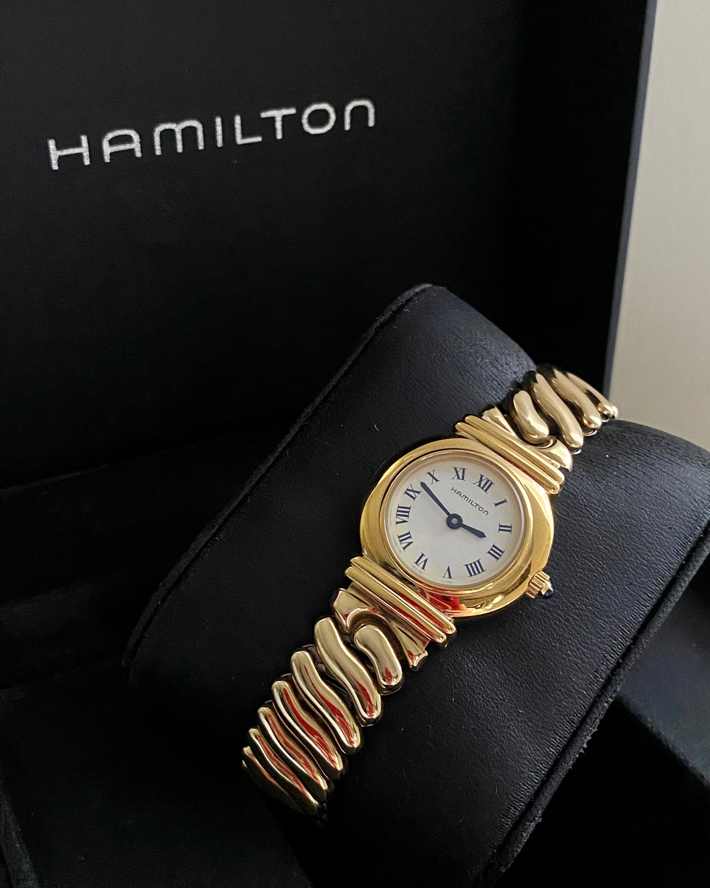 1990s Vintage Hamilton 14k Gold Plated